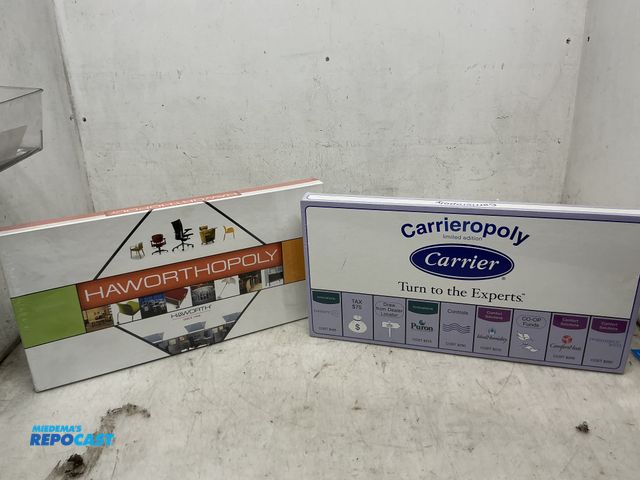Lot 2-93336 - Lot of Haworthopoly and Carrieropoly limited edition.