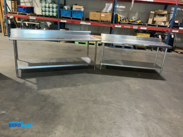 Lot 2-11817 - Pair of Stainless Steel Prep Tables- 84”x30”x35”, 72”x30”x34”