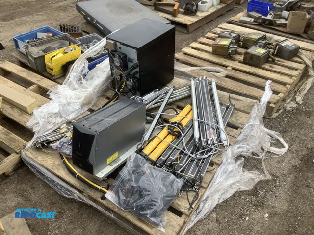 Lot 2-32842 - Skid lot of Industrial items including keyence hybrid laser, keyence safety light curtains, keyence ...