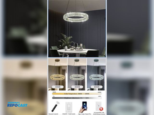 Lot 2-65611 - Electric Powered Other New 20” diameter crystal chandelier, model YM-YH2050SIL