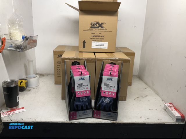 Lot 2-74605 - lot of (6 Dozen) women's medium Work Gloves (6 cases)