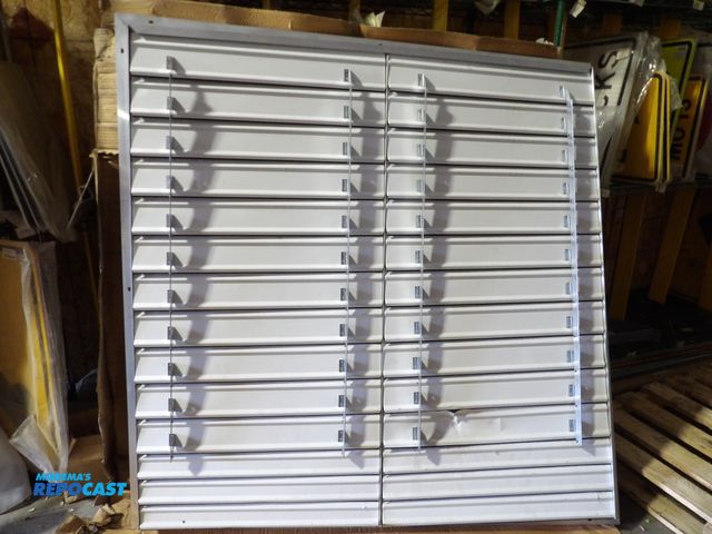 Lot 2-53278 - new dayton wall shutter aluminum/galvanized overall size 57 x 57