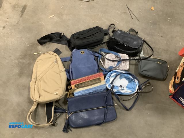 Lot 2-67006 - Plastic Christmas bag with assorted handbags/purses/cross body bags with different colors straps and...