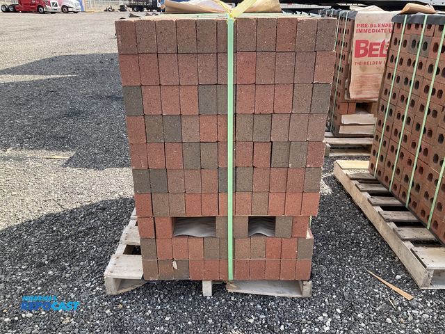 Lot 2-91523 - New Belden Brick Company (1) Pallet of MOD RUBIGO BLD VEL 082527 Rubigo Red Velour Brick