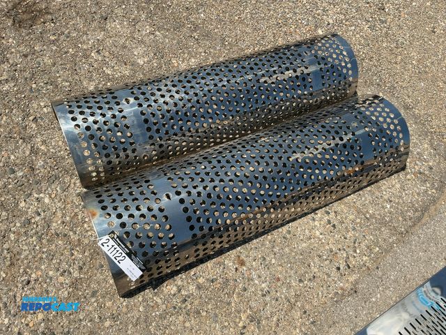 Lot 2-11122 - (2) Matching Chrome Exhaust Shields for Semi Truck, 47" tall, approx. 13-14" wide