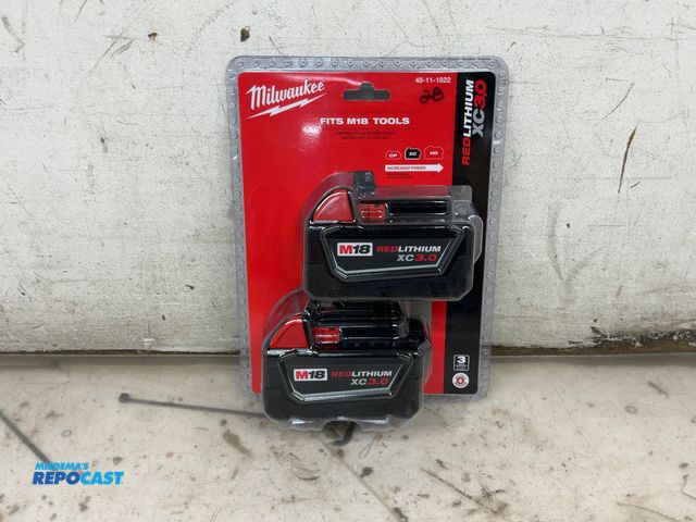 Lot 2-76989 - 2pk Milwaukee M18 red lithium batteries