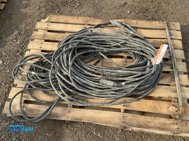 Lot 2-40845 - Skid of assorted used welding leads