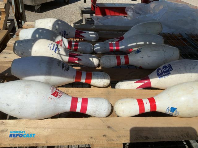 Lot 2-39529 - Lot of (10) assorted plastic coated bowling pins, USBC approved. Vultex II. Fairly worn