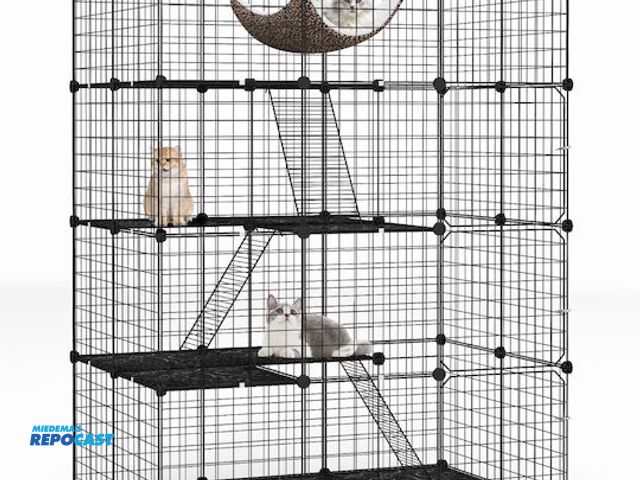 Lot 2-69255 - New pet site Metal wire 4 tier cat enclosure