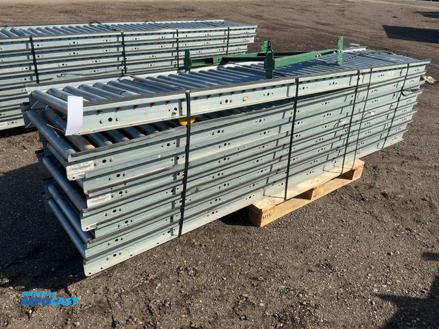 Lot 2-33292 - (8) 10’ Sections of Roller Conveyor, 24” wide, approx. 21.5” wide rollers, come with one adjustable ...
