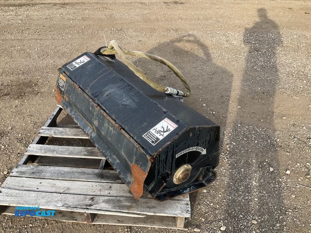 Lot 2-41441 - Toro 42” rototiller mini skid steer attachment, offset to the left side, has hydraulic hoses with qu...