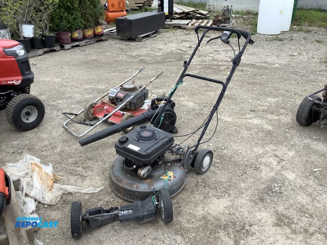Lot 2-35249 - Lot of assorted lawn equipment for parts inckuding: prenier push mower 122-115R009, Poulan pro PRB26...