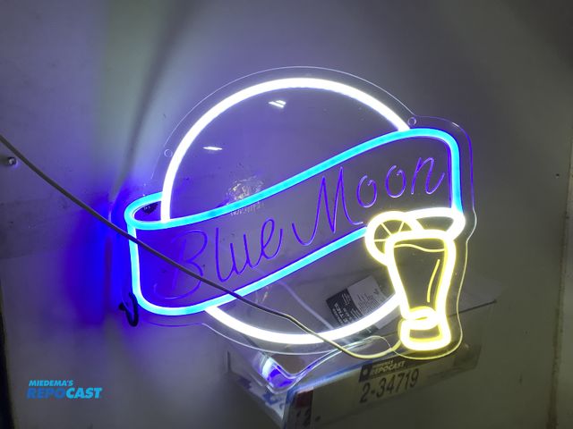 Lot 2-74555 - blue moon beer neon light bar sign
