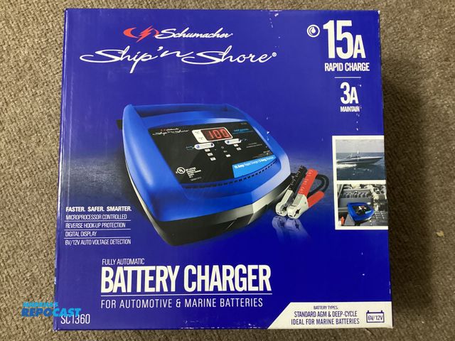 Lot 2-34385 - Keep your car or boat battery charged and in tip-top shape with the Ship 'N Shore® 15A Rapid Battery...