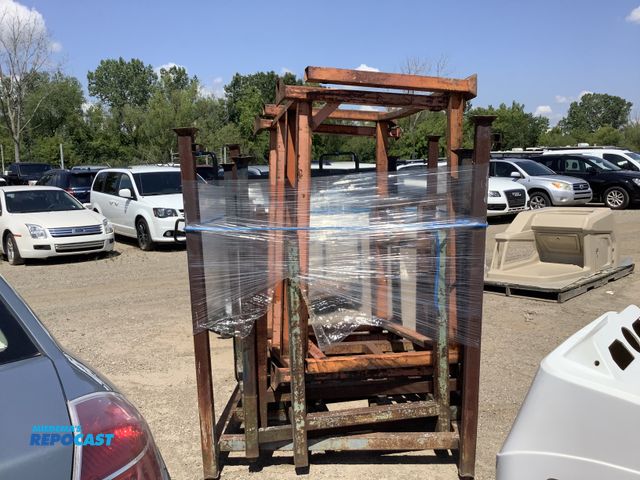 Lot 2-24335 - Lot of (6) heavy duty various sized steel skid racks