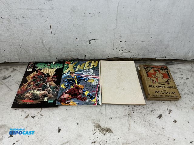 Lot 2-76850 - (3) various Comic Books and a “Red Cross Girls in Belgium” book