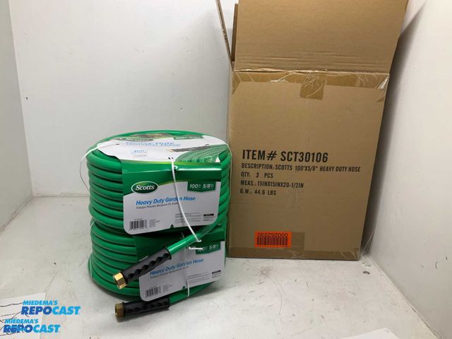 Lot 2-73504 - 2 New Scotts 5/8"x100' Heavy Duty Garden Hoses