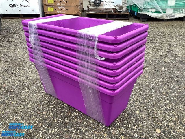 Lot 2-64033 - Lot of (8) Earth box style Planter boxes - self watering growing system - approx. 26” x 1’ x  10.5” ...