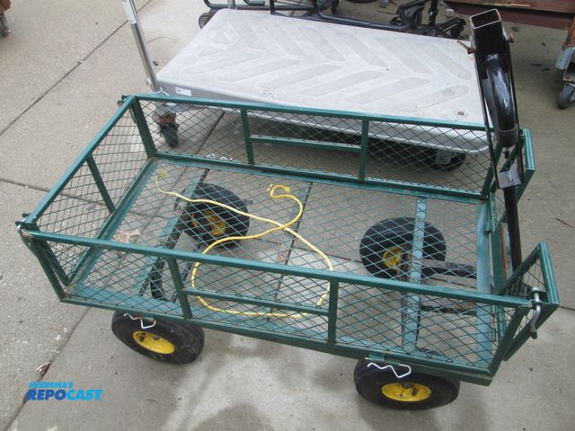 Lot 2-59156 - metal/wire pnewat cart, 20" x 40"