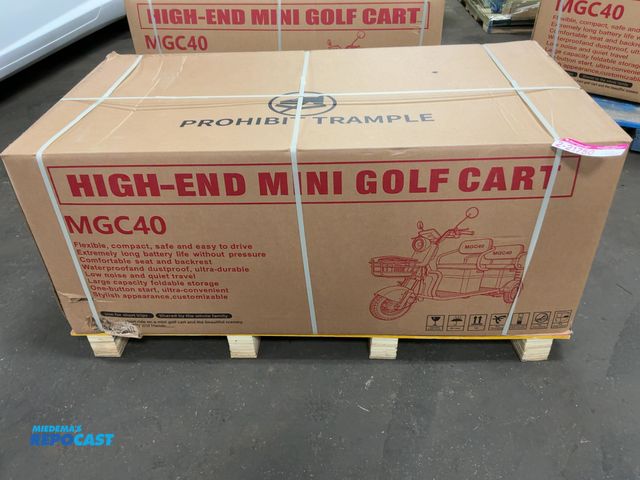 Lot 2-21750 - New SDLANCH MGC40 3-Wheel Mini Electric Golf Cart / Scooter, 60 Volt, Three Speed, 2-Passenger, Pneu...