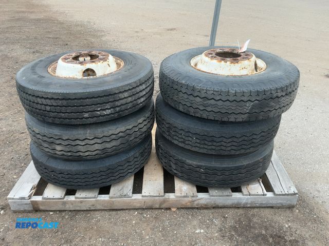 Lot 2-42315 - (6) Used 10R17.5 Tires on Steel 10-lug Bud Pilot Wheels