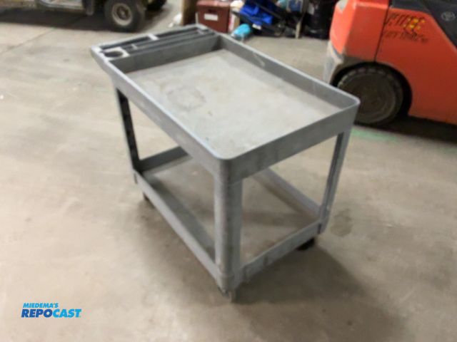Lot 2-45555 - Industrial Cart Industrial Plastic Blue Cart - Some Wear