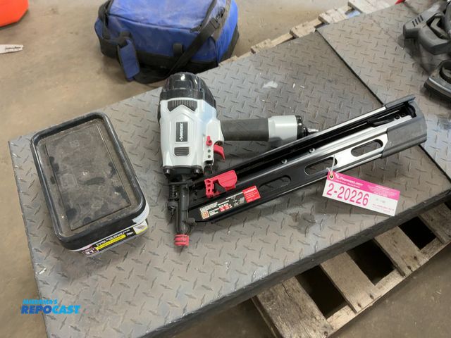 Lot 2-20226 - Husky 21 Degree 3-1/2” Full Head Framing Nailer with Partial Box of 3” Nails