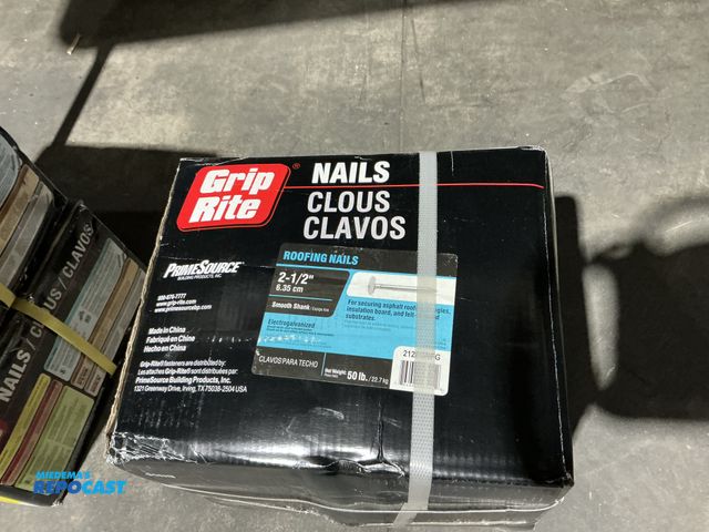 Lot 2-39439 - New Grip Rite 50lbs Roofing nails
