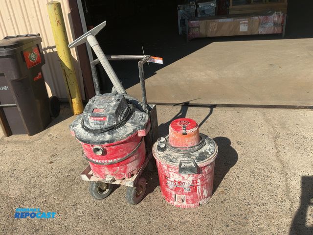 Lot 2-40496 - (2) Used Wet/Dry Vacuums, one is Craftsman 16 Gallon 6.5 Peak HP on cart with hose, other is Sears C...
