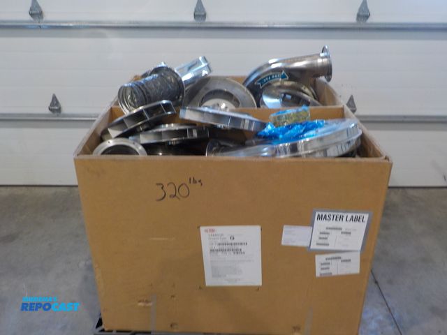 Lot 2-30252 - Gaylord box of new stainless steel blower replacement parts. Apx (20) blower blades.Weight is apx 32...