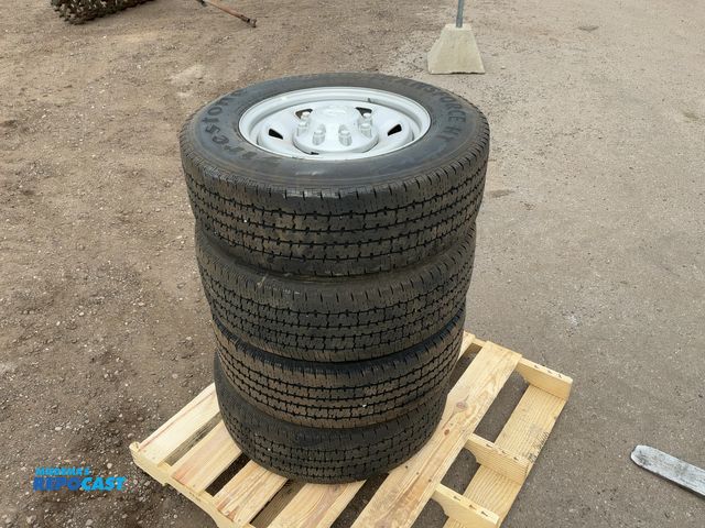 Lot 2-22872 - (4) Firestone Transforce HT Size 245/70R17 Tires on Dodge Steel 8-lug Wheels with Centercaps, Came o...
