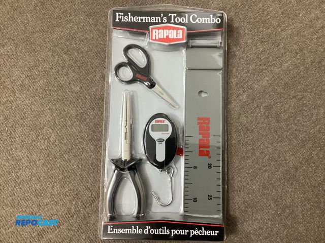 Lot 2-92920 - New Rapala Fisherman’s Tool Combo. Includes 25 pound mini digital scale, 8 1/2 inch fisherman‘s plie...