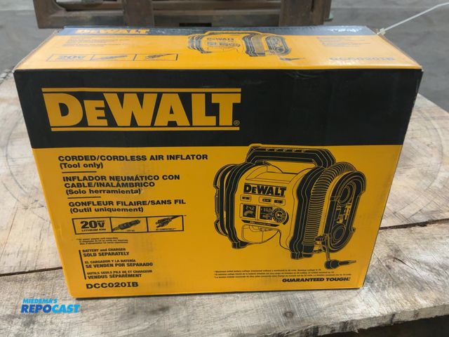 Lot 2-21985 - Dewalt Corded/Cordless Air Inflator, DCC020IB, Tool Only-No Battery