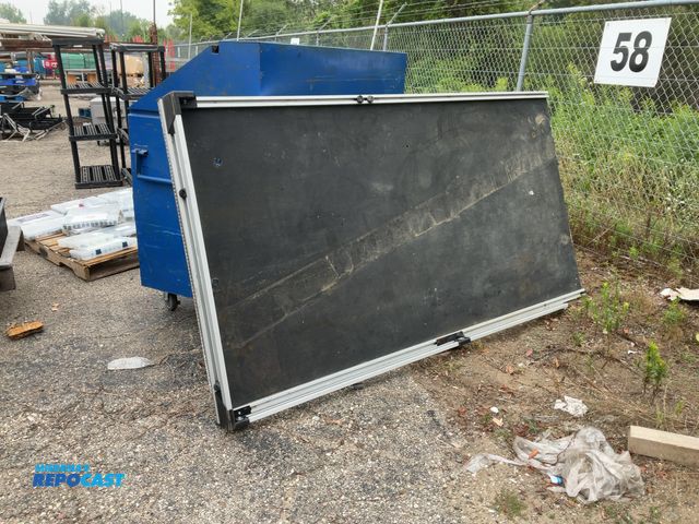 Lot 2-18511 - Bed slide black industrial bed approx. 92”x49”