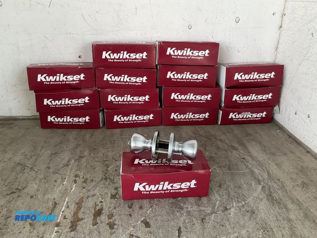 Lot 2-64533 - Lot of (15) kwikset silver door knobs