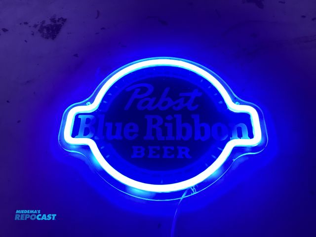 Lot 2-74304 - Pabst blue ribbon beer neon light