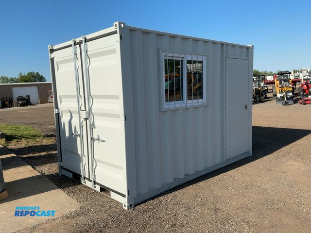 Lot 2-44616 - New 12’ Job Site Storage Container, 12’x87-1/2”x98-1/2” tall overall, Swing Doors on One End with 7’...