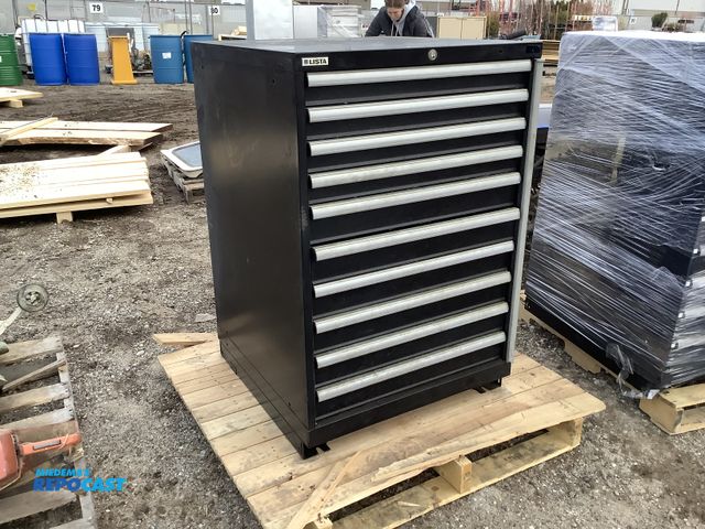 Lot 2-92313 - Lista 10-drawer tool box approx. 28”x28.5”x41.5”
