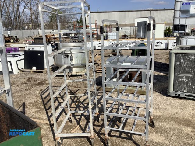 Lot 2-93256 - Lot of (2) silver racks