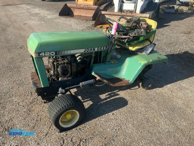 Lot 2-22336 - John Deere 420 Riding Lawn Mower for Parts or Repair