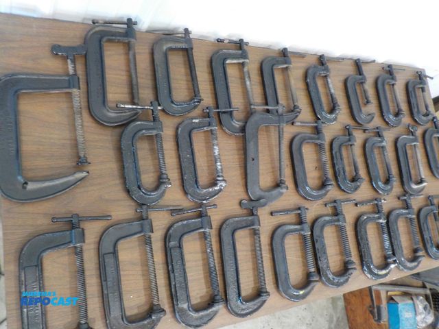 Lot 2-37889 - Lot of (27) C-clamps, approx 4" thru 6 1/2" size
