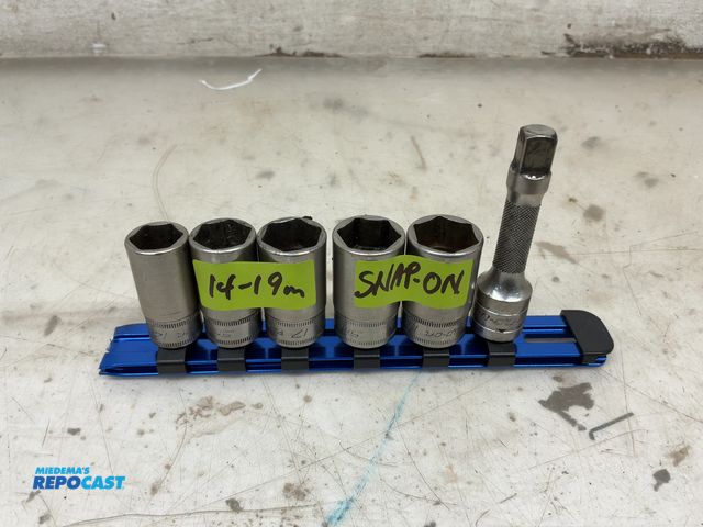 Lot 2-14668 - 6pc Snap-On 3/8 Drive Sockets &amp; Extension