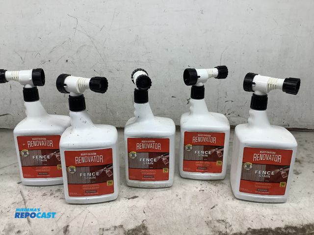 Lot 2-93273 - Lot of (5) 1gal. bottles of Rust-Oleum Renovator fence stain - redwood