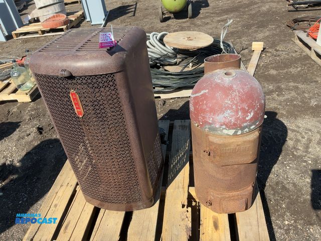 Lot 2-23358 - (2) Used Older Small Heater Stoves, Coleman Oil Burning Heater and Honart Wood
