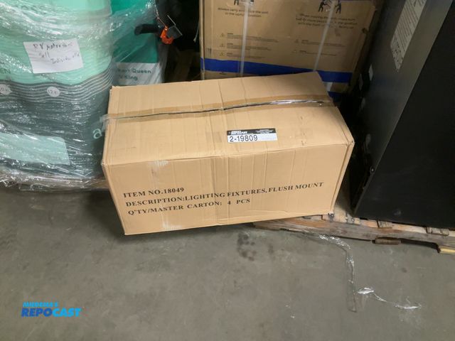 Lot 2-19809 - Hampton bay Dimmable Flush Mount Ceiling Light with Marble Glass Shade