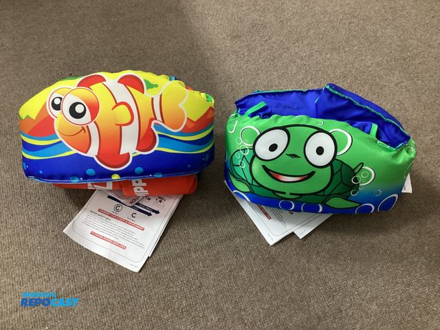 Lot 2-19167 - 2 New Fluid Aquatics Paddle Pals. One Clownfish, and one Turtle. Paddle Pals® Original is the Safest...
