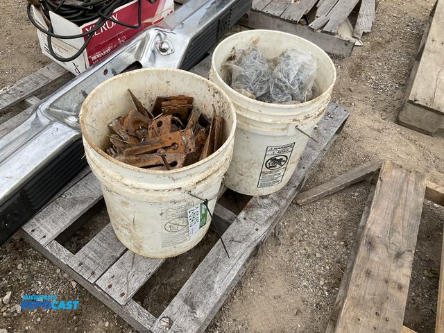 Lot 2-69415 - Lot of (2). Buckets of Fencing Parts and Equipment