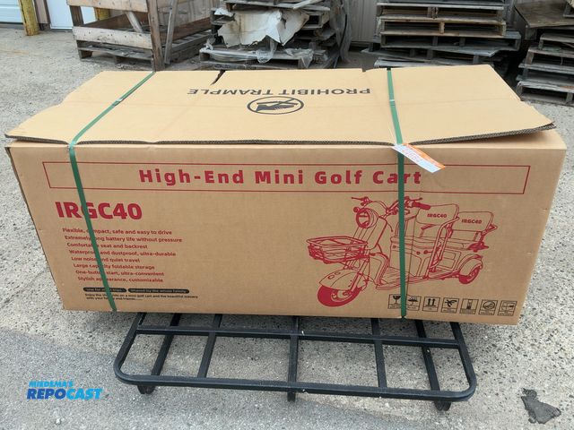 Lot 2-44684 - New SDLANCH IRGC40 3-Wheel Mini Electric Golf Cart / Scooter, 60 Volt, 600 Watt Motor, Three Speed, ...