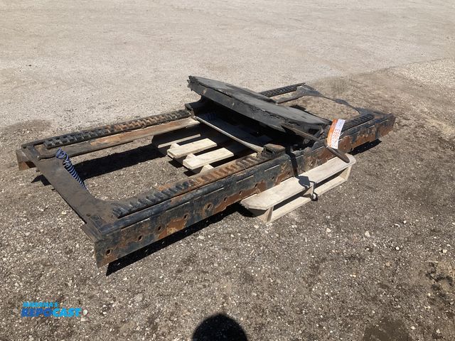 Lot 2-43663 - Air slide fifth wheel hitch for a semi truck, manual kingpin release, base is 98”L x 34.5”W, used