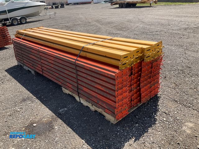 Lot 2-30548 - (56) 144”L x 6” Keystone pallet rack crossbeams, used
